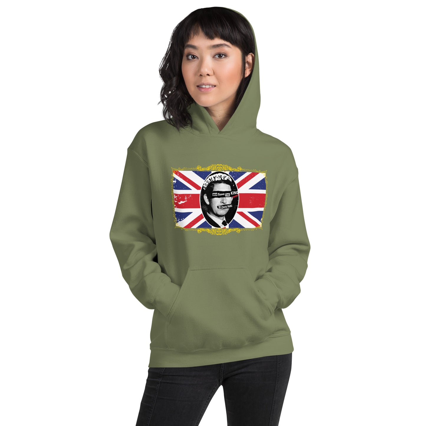 God Save the King Print Hoodie